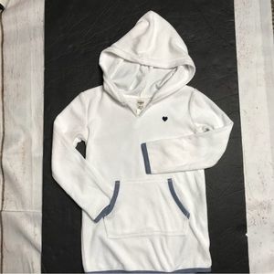 OSHKOSH Swimsuit Cover-Up White Terry Toddler Girl Size 4T